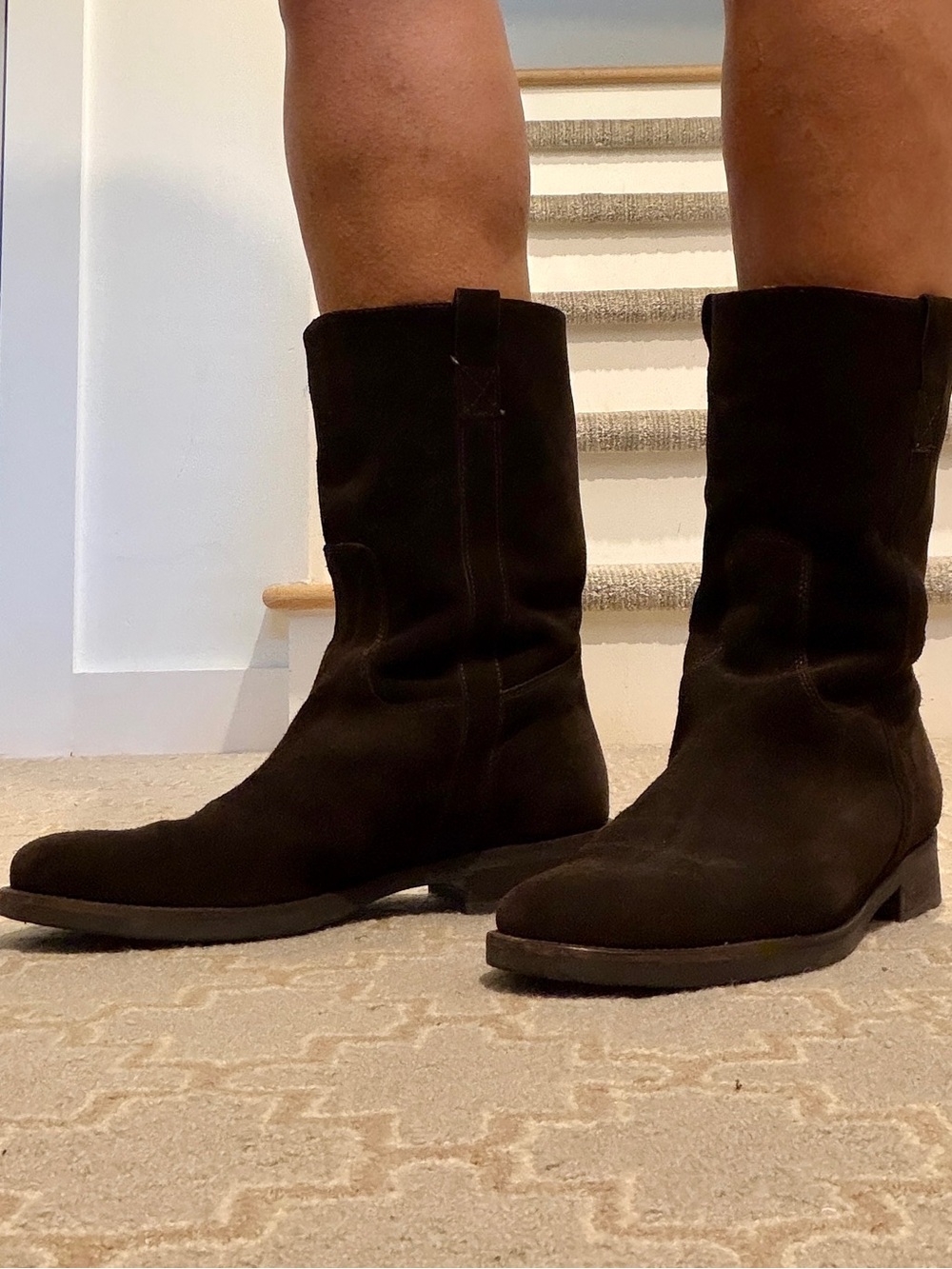 J. Crew Brown Suede Mid-Calf Boots - Picture 7 of 9